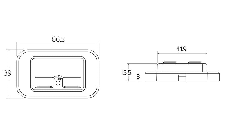 Dual Ports USB Charger 3A 12V - Black
