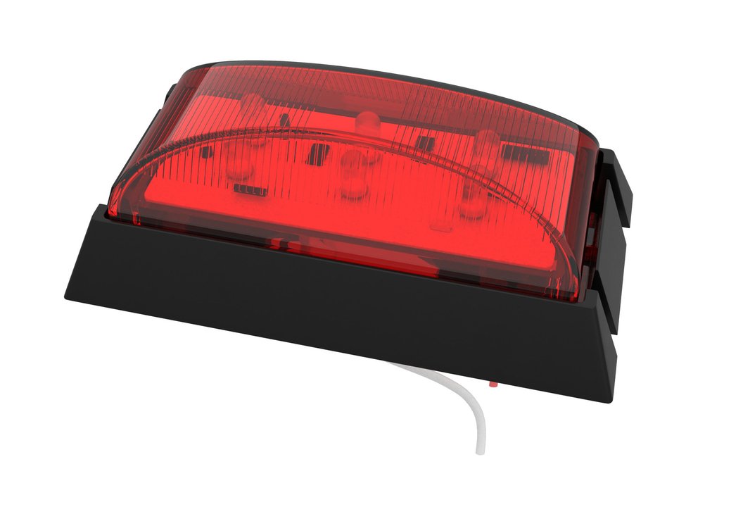 Led Rear End Outline Marker Red Blk/Base 10Pack