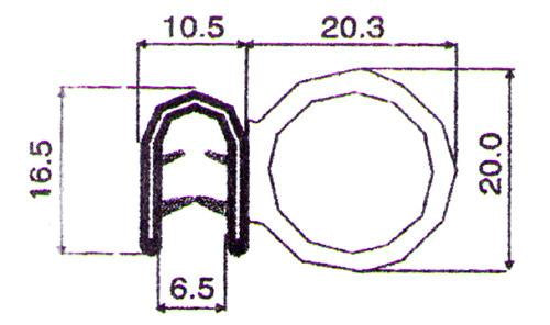 Pinchweld Black Large Side Seal - Vmcn054Aa