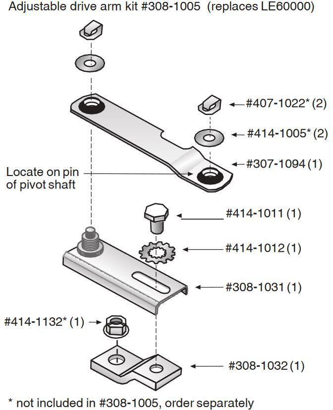 ADJUSTABLE ARM CRANK & LINK